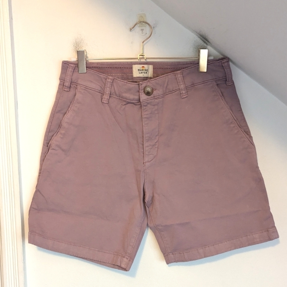MARINE LAYER Elderberry High Rise Organic Cotton Walk Shorts NEW Size 30